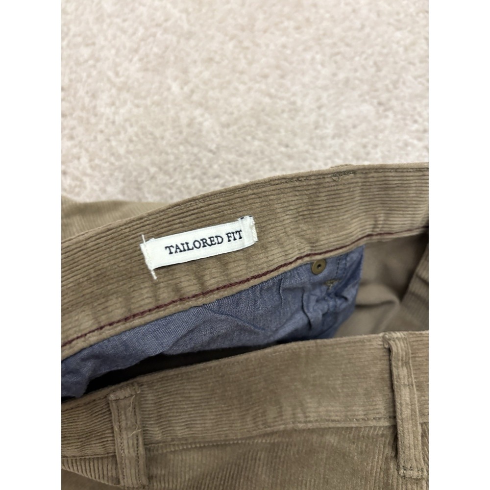 VTG Y2K New Jos A. Bank Brown Corduroy Preppy Pants Size 42x29 Tailored Fit - Picture 5 of 6